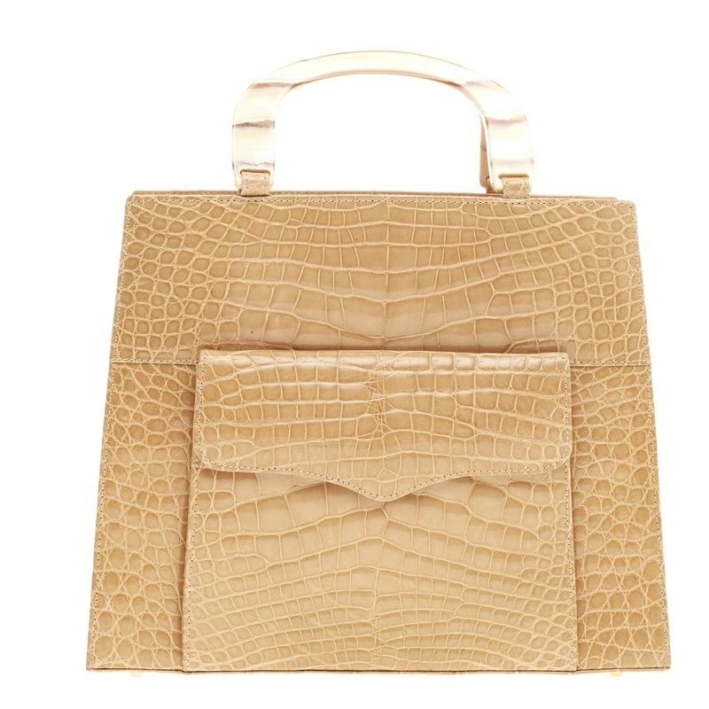 Convertible Pocket Front Open Tote Crocodile