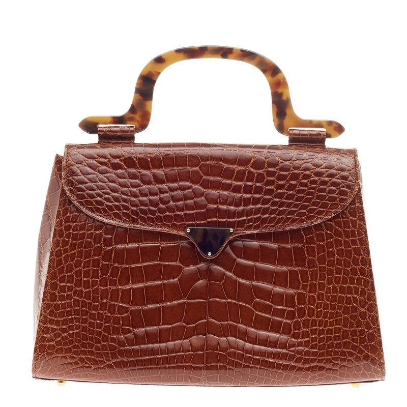 Convertible Top Handle Flap Bag Crocodile S744816821397