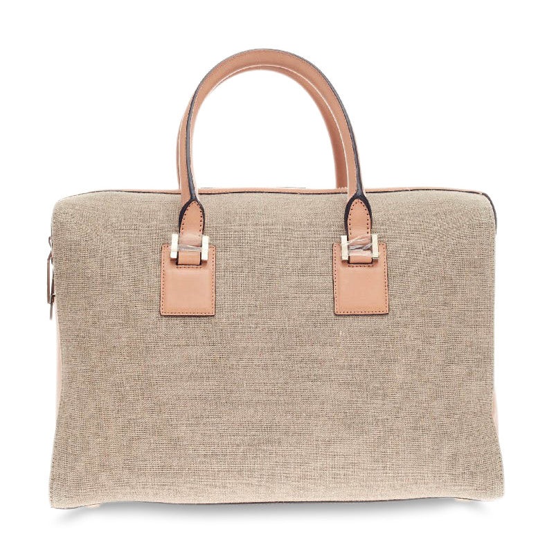 East West Victoria Tote Leather and Canvas