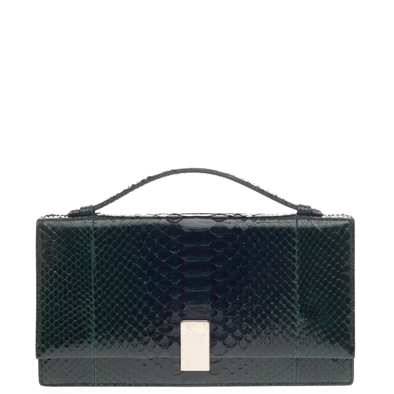 Top Handle Clutch Python