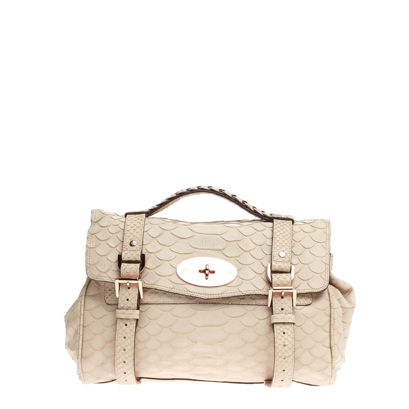 Alexa Satchel Silky Snake Print Medium S744816818524