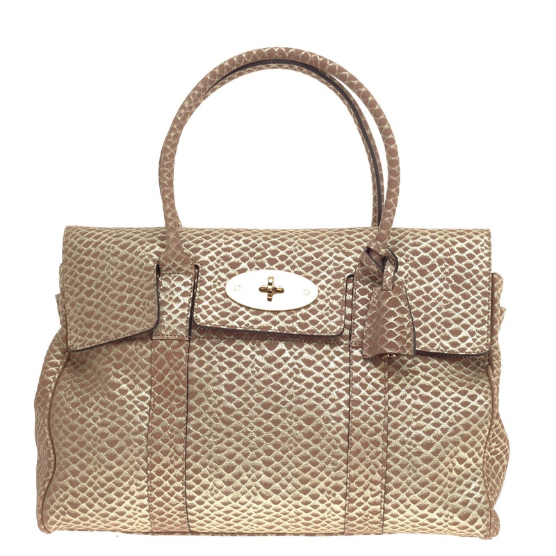 Bayswater Satchel Embossed Suede Medium
