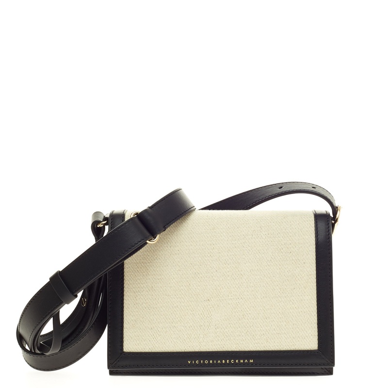 Classic Flap Shoulder Bag Canvas and Leather