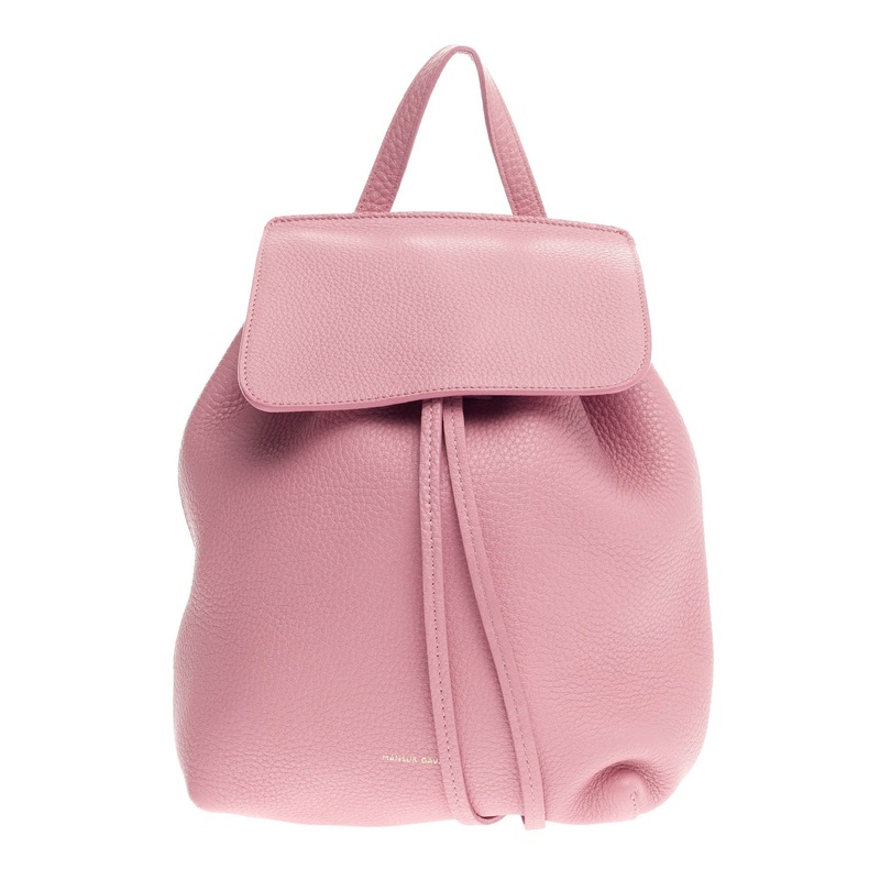 Drawstring Backpack Tumbled Leather Mini