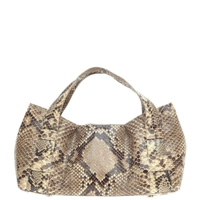 Top Flap Shoulder Bag Python Medium