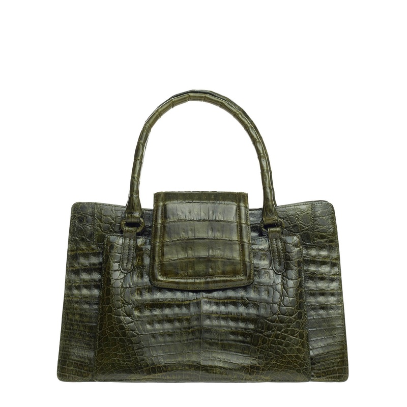 Top Flap Tote Crocodile Medium