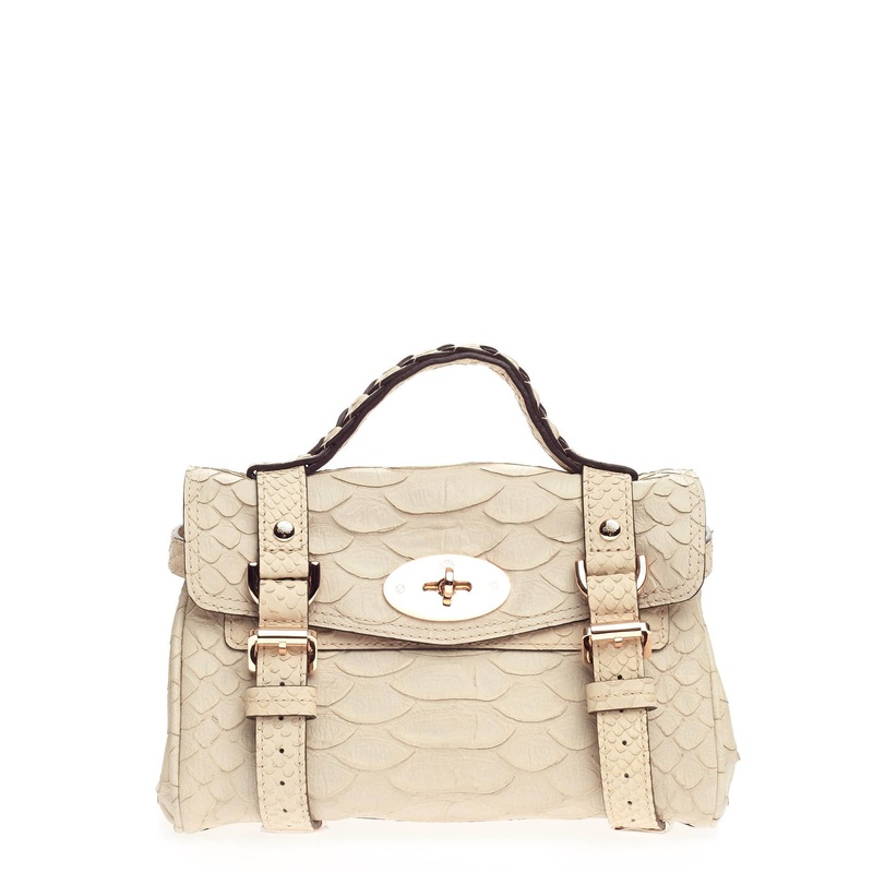 Alexa Satchel Silky Snake Print Mini S744816817751