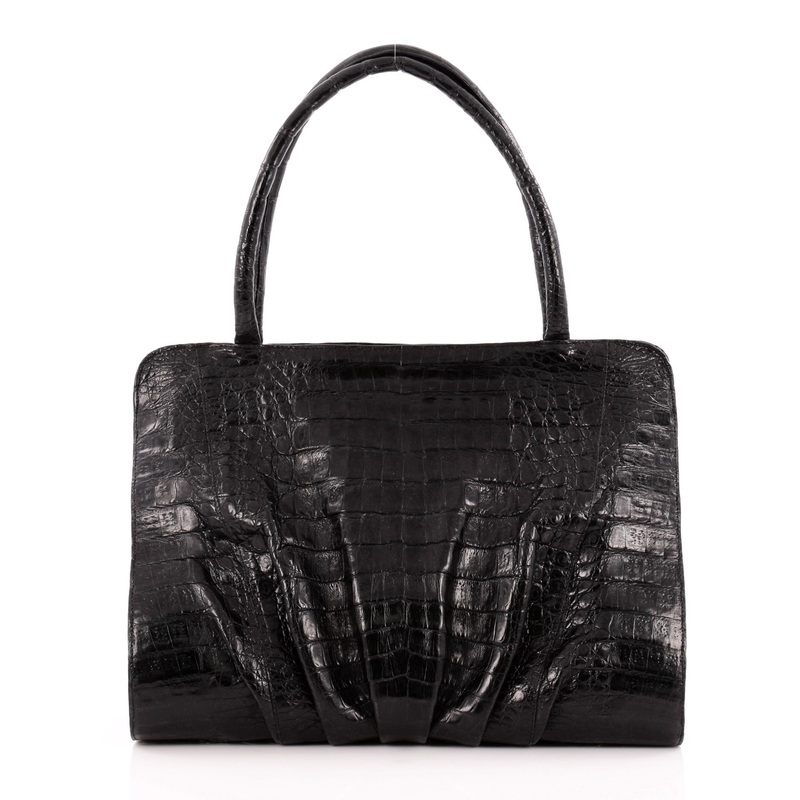Bar Frame Shoulder Bag Crocodile Medium S744816816612