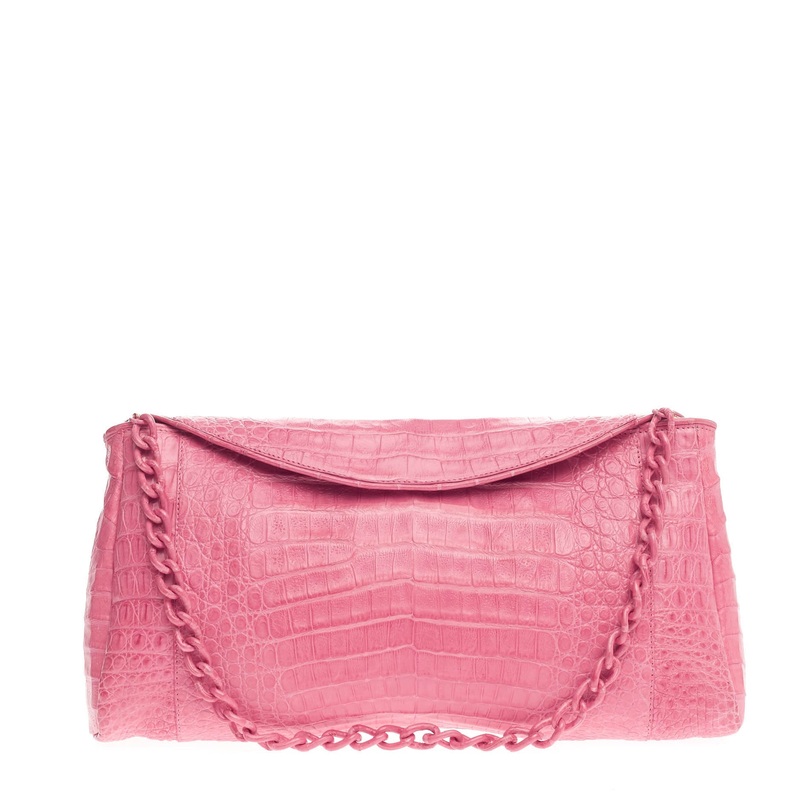 Convertible Chain Clutch Crocodile Medium