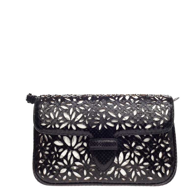 Symmetrical Flap Bag Laser Cut Python Small