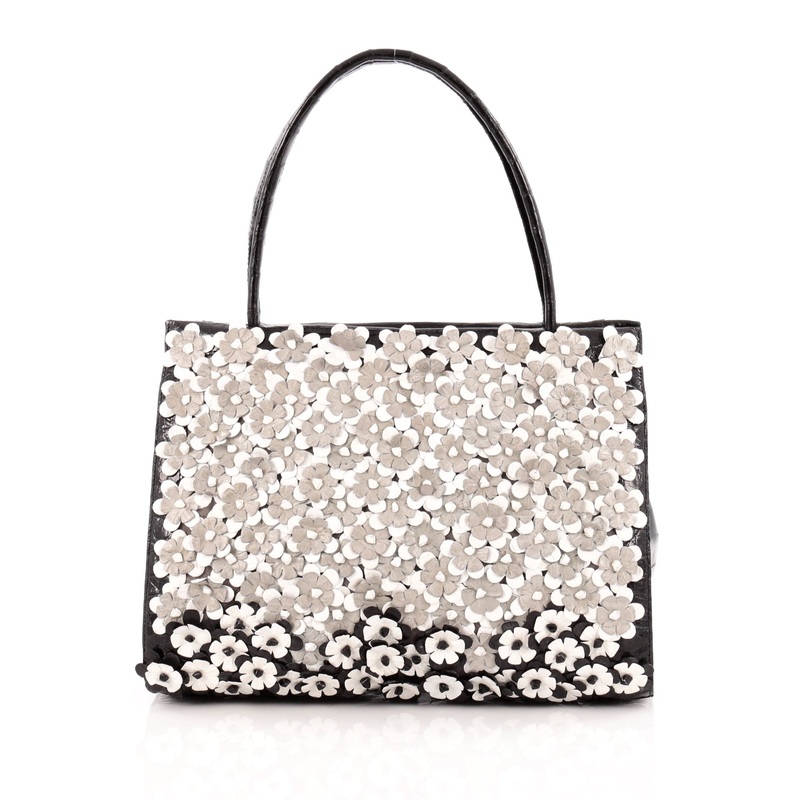 Wallis Floral Tote Crocodile Medium