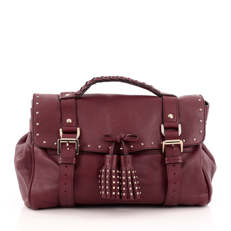 Alexa Tassel Satchel Studded Leather Large S744816813082