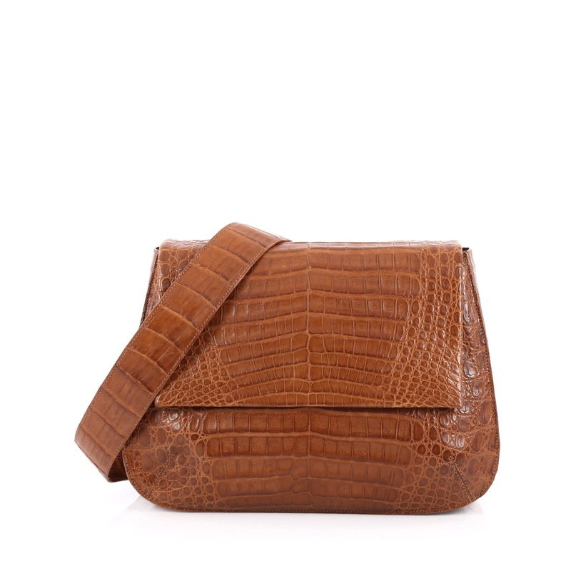 Convertible Flap Shoulder Bag Crocodile Medium S744816811953