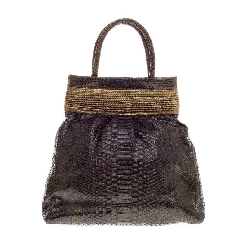 Top Handle Python Frame Bag