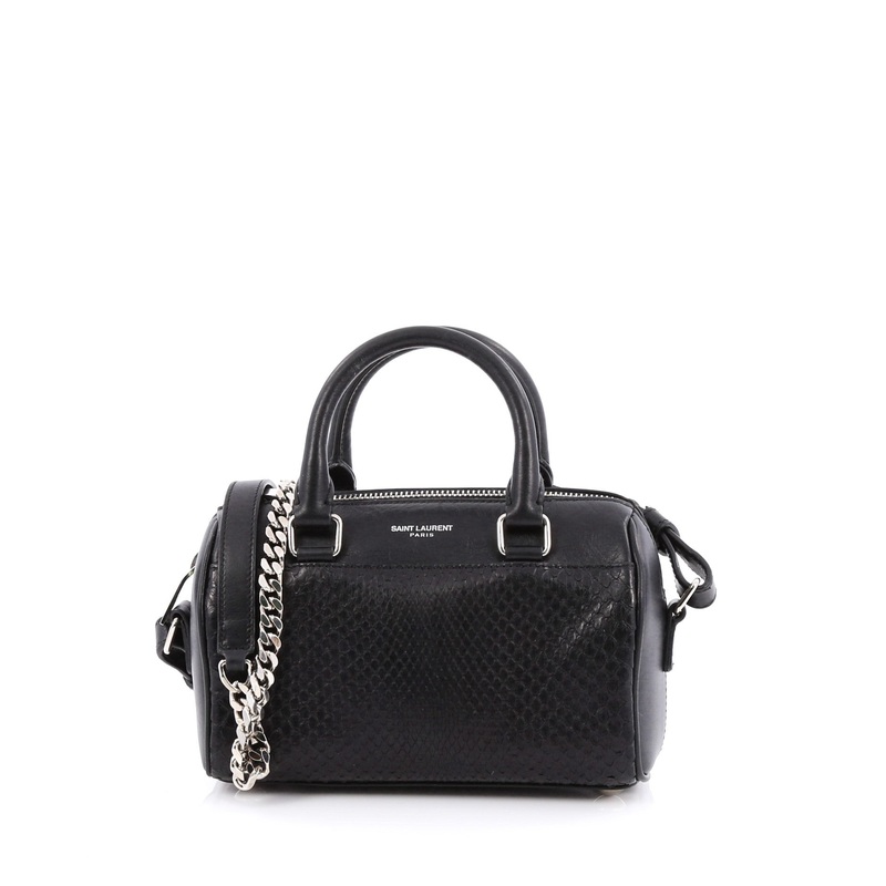 Classic Duffle Toy Bag Python Embossed Leather