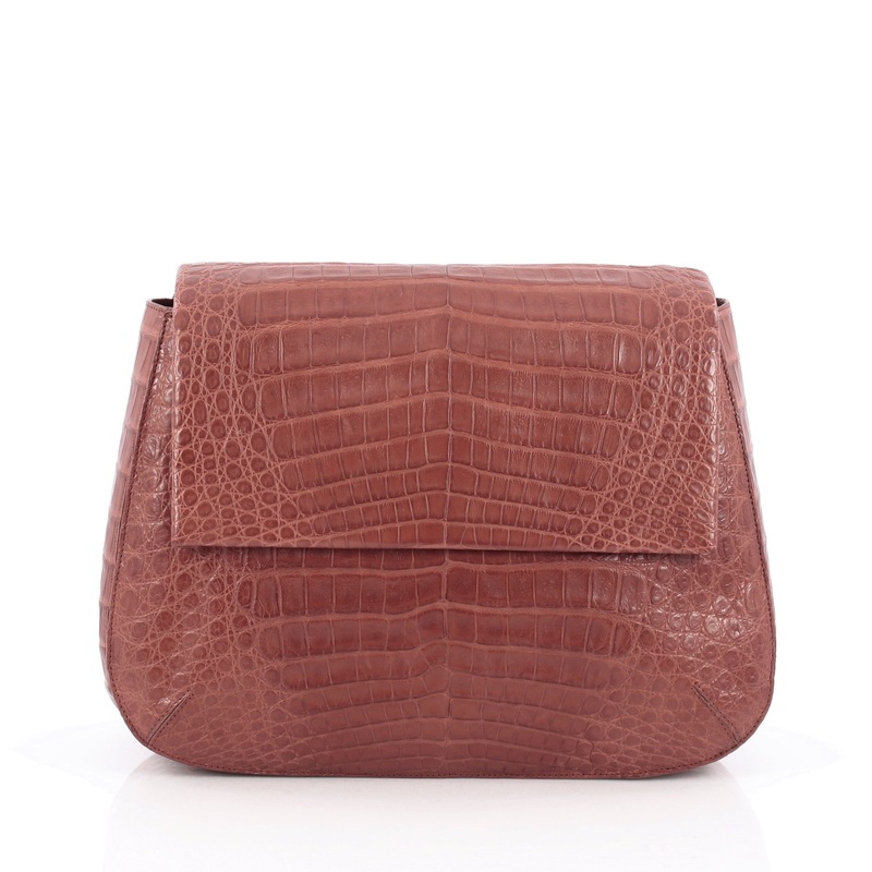 Convertible Flap Shoulder Bag Crocodile Medium S744816808078