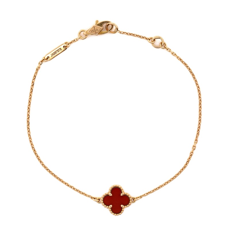 Sweet Alhambra Bracelet 18K Rose Gold and Carnelian S744816808802