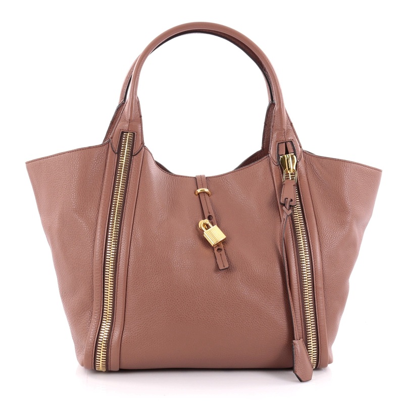 Amber Double Zip Tote Leather Large S744816801533