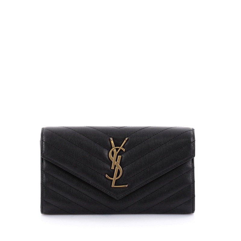 Classic Monogram Wallet Matelasse Chevron Leather Large S744816798701