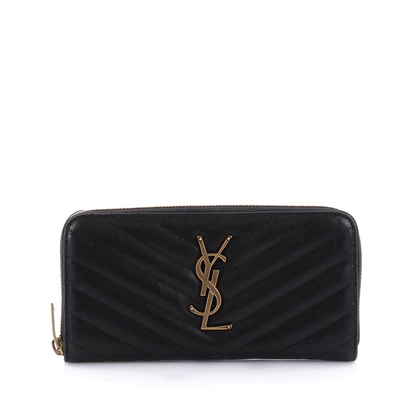 Classic Monogram Zip Around Wallet Matelasse Chevron Leather S744816798700