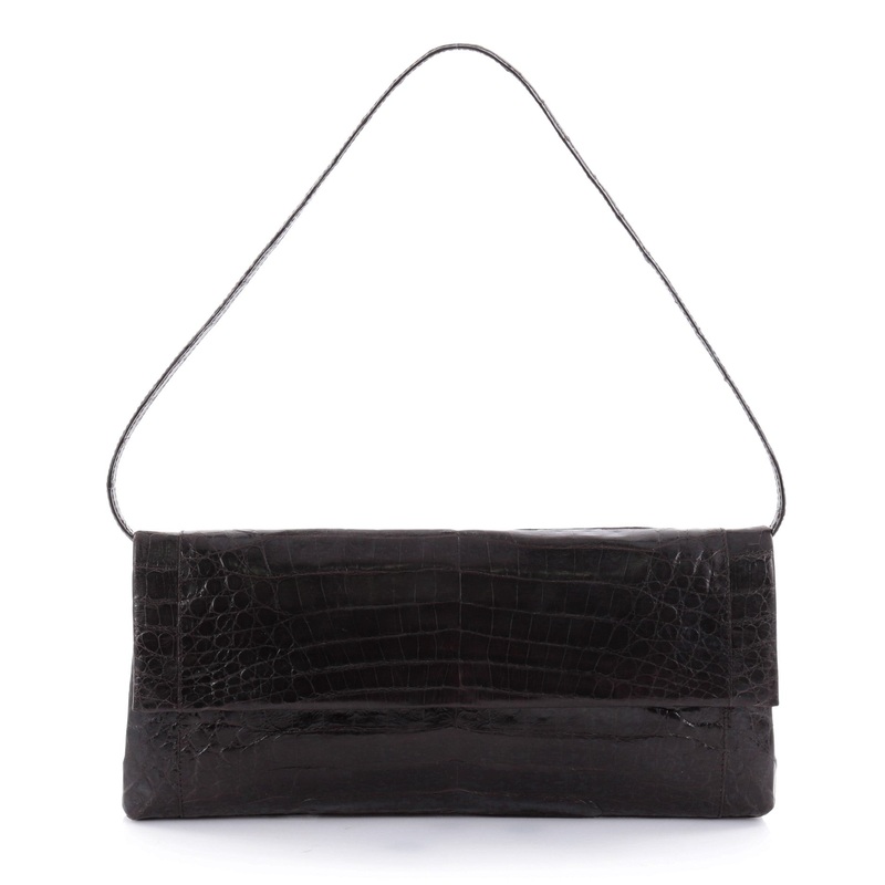 Convertible Flap Clutch Crocodile Long S744816798677