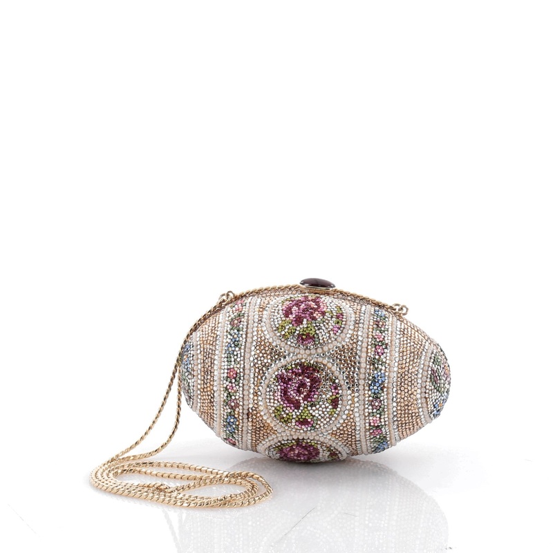 Egg Minaudiere Crystal and Pearl Small S744816800839