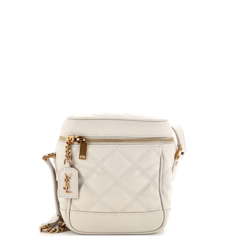 80’s Vanity Bag Quilted Leather S744816795011