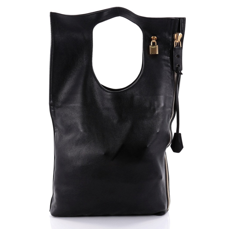 Alix Fold Over Bag Leather Large S744816798074