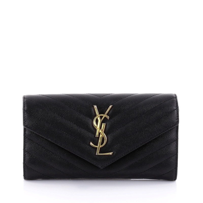 Classic Monogram Wallet Matelasse Chevron Leather Large S744816796216