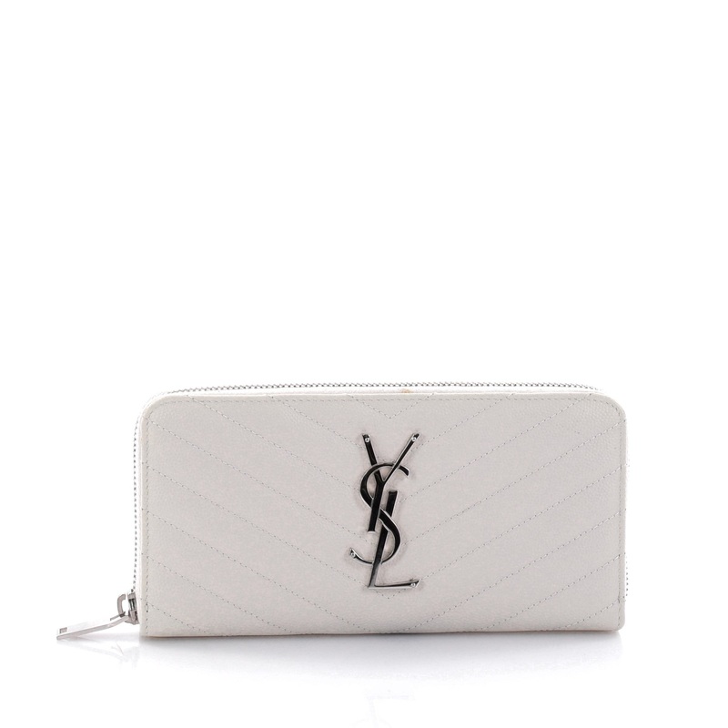 Classic Monogram Zip Around Wallet Matelasse Chevron Leather S744816795611