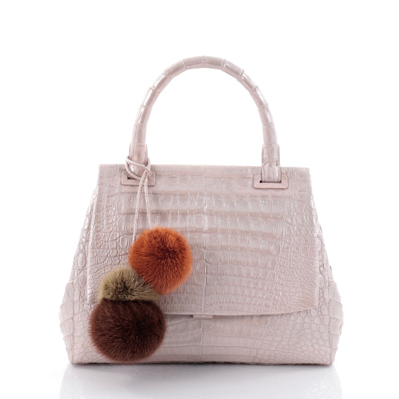Convertible Top Handle Flap Bag Crocodile Medium