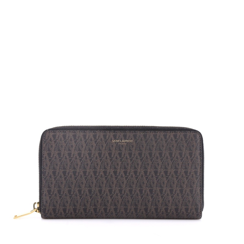 Zip Around Wallet Monogram Coated Canvas