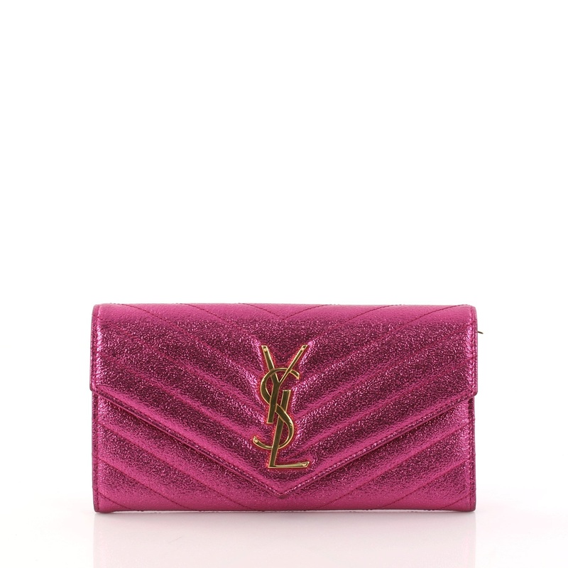 Classic Monogram Flap Wallet Matelasse Chevron Leather Large S744816789926
