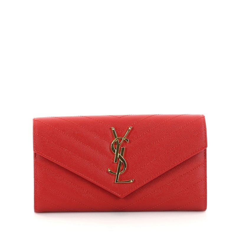 Classic Monogram Flap Wallet Matelasse Chevron Leather Large S744816793808
