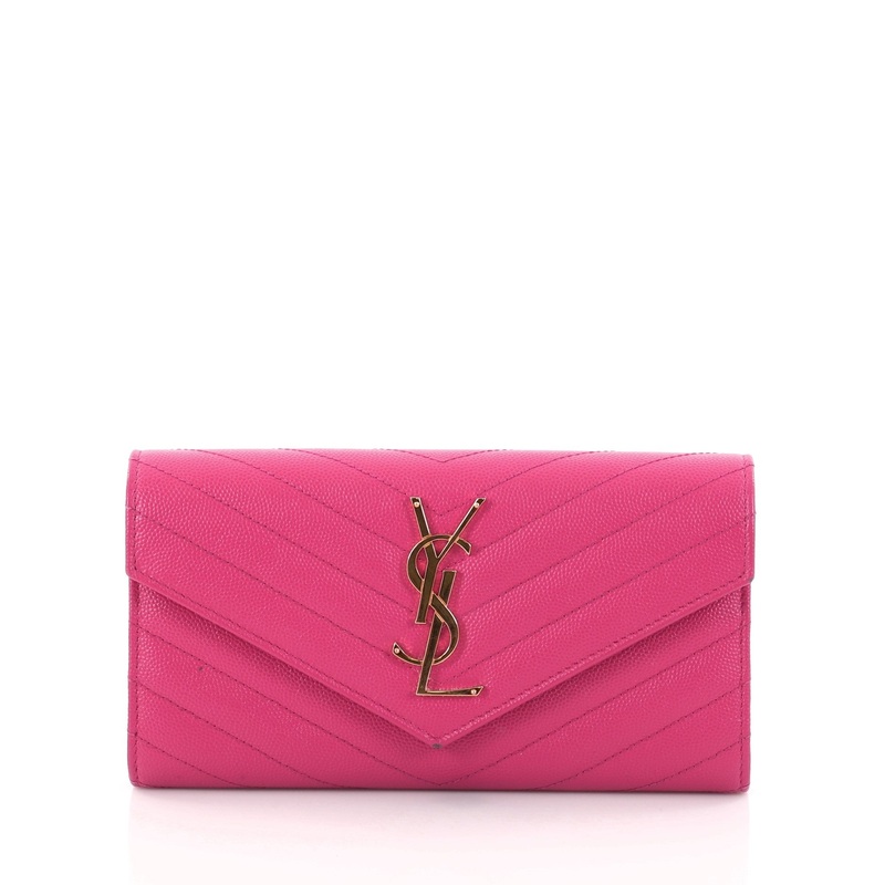 Classic Monogram Flap Wallet Matelasse Chevron Leather Large S744816793810