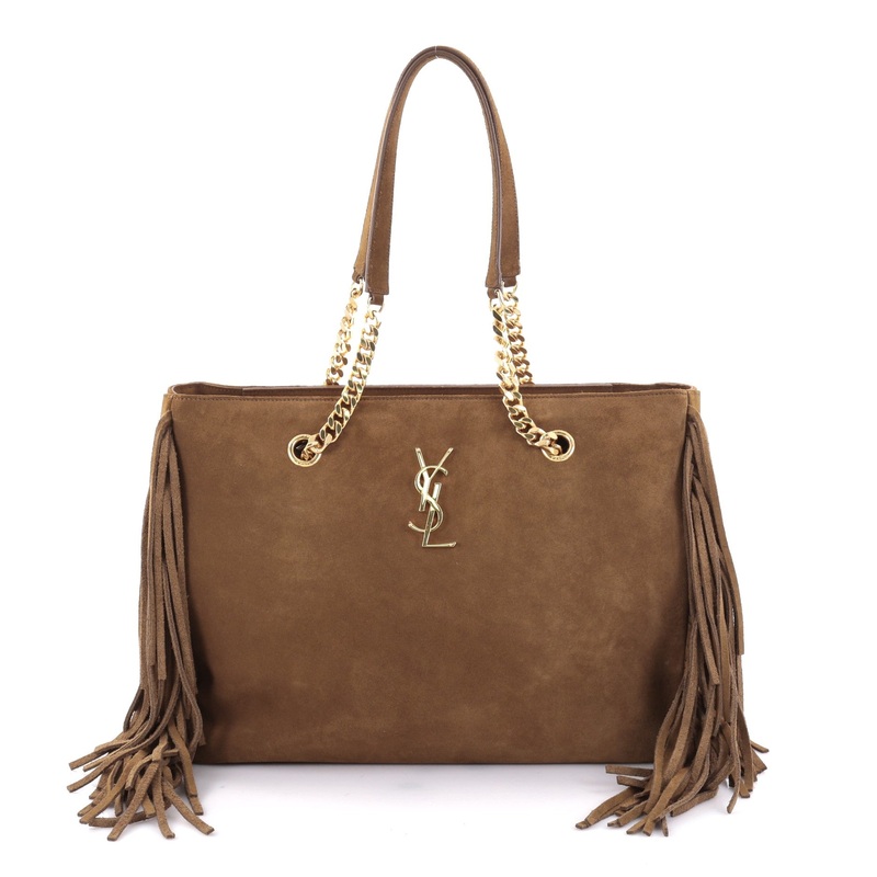 Classic Monogram Tote Fringe Suede Large