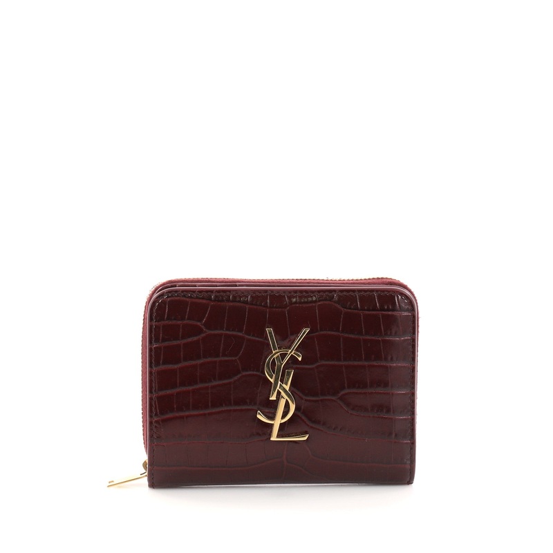 Classic Monogram Zip Around Wallet Crocodile Embossed Leather Compact S744816791027