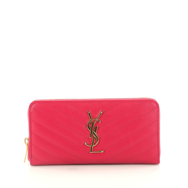 Classic Monogram Zip Around Wallet Matelasse Chevron Leather S744816789182
