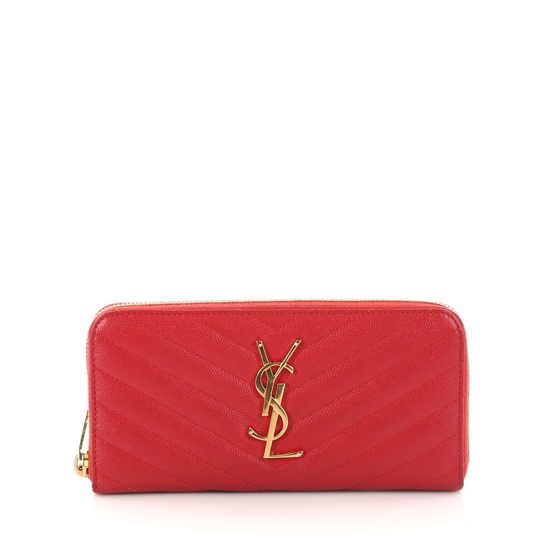 Classic Monogram Zip Around Wallet Matelasse Chevron Leather S744816790318