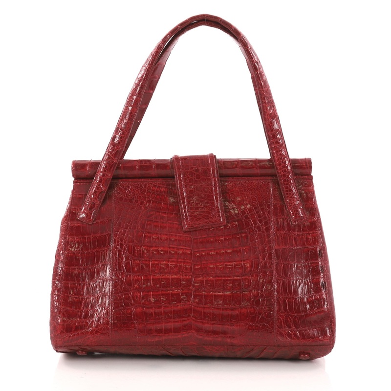 Bar Frame Shoulder Bag Crocodile Medium S744816788021