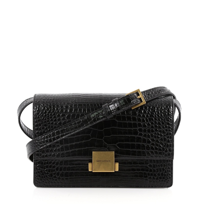 Bellechasse Shoulder Bag Crocodile Embossed Leather Medium S744816787520