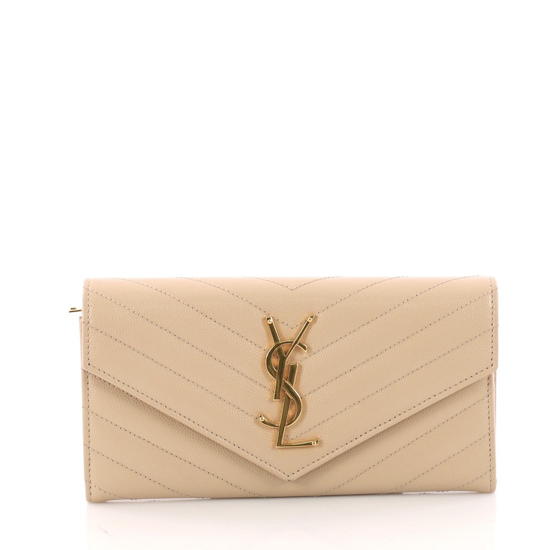 Classic Monogram Flap Wallet Matelasse Chevron Leather Large S744816784787