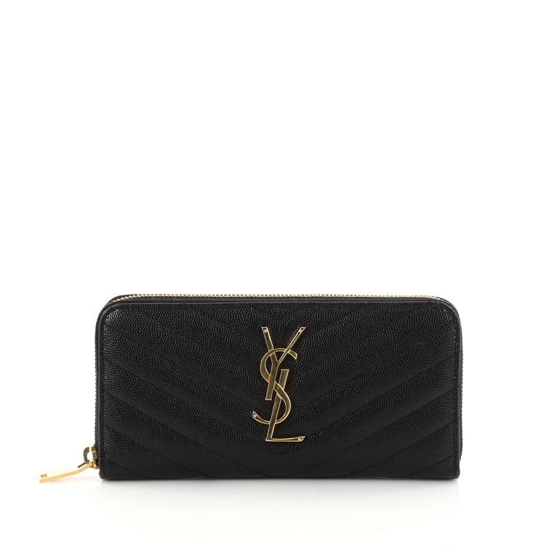 Classic Monogram Zip Around Wallet Matelasse Chevron Leather S744816786066