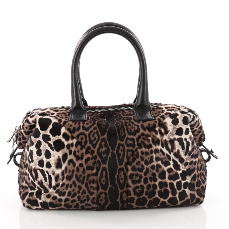 Easy Y Satchel Printed Pony Hair Small