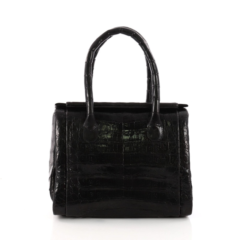 Top Handle Satchel Crocodile Small