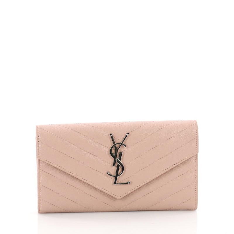 Classic Monogram Flap Wallet Matelasse Chevron Leather Large S744816781431