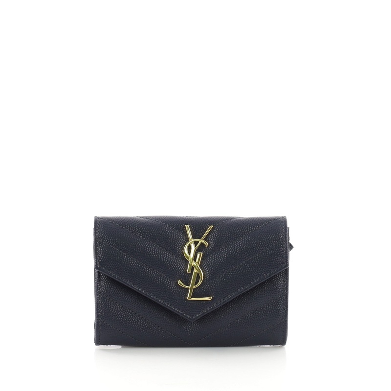 Classic Monogram Flap Wallet Matelasse Chevron Leather Small S744816779038