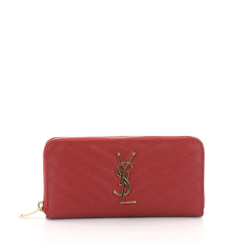 Classic Monogram Zip Around Wallet Matelasse Chevron Leather S744816778817