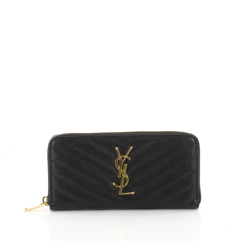 Classic Monogram Zip Around Wallet Matelasse Chevron Leather S744816779092