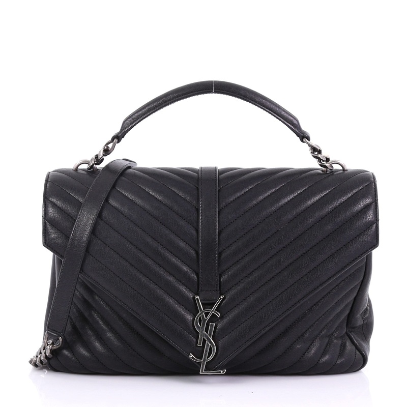 Classic Monogram College Bag Matelasse Chevron Leather Large S744816770972